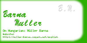 barna muller business card