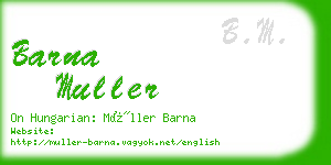 barna muller business card